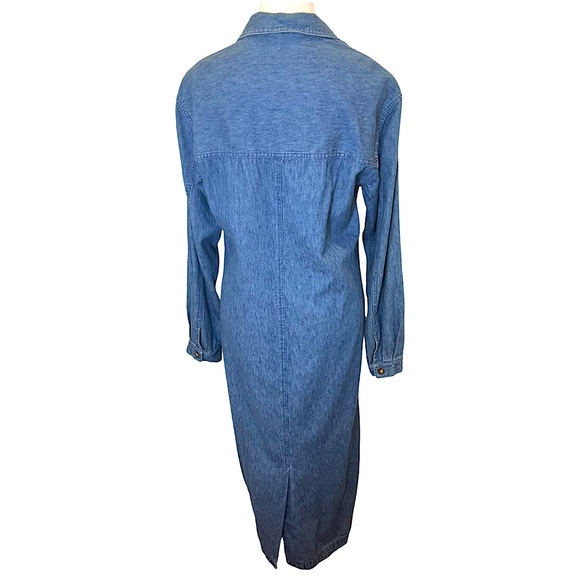 Eddie Bauer Denim Shirt Dress Women’s Sz M 
Vintage Classic Sophisticated - Picture 7 of 12